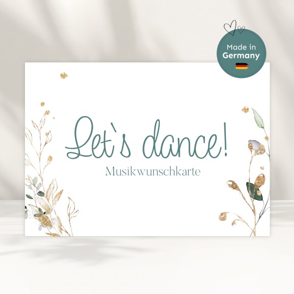25 Musikwunschkarten Hochzeit | DIN A6 | Design: floral