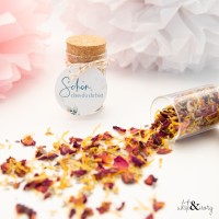 Blütenkonfetti „Blossom Dawn“ Mix im Glas mit Korken